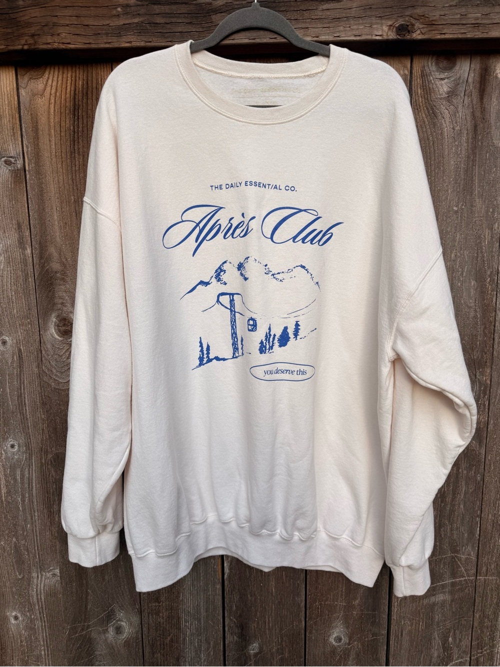 Après Club Cream Graphic Crewneck Sweatshirt